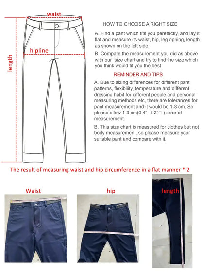 Men's Summer Business Casual Pants - Elastic Straight Fit Formal Trousers
