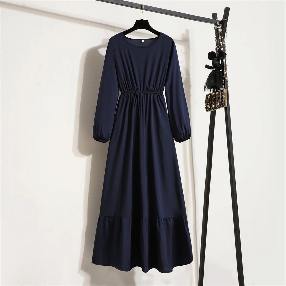 Women's Long Chiffon Maxi Dress - Spring Autumn Casual Style