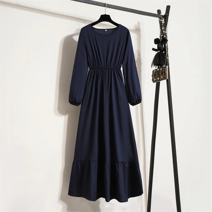 Women's Long Chiffon Maxi Dress - Spring Autumn Casual Style