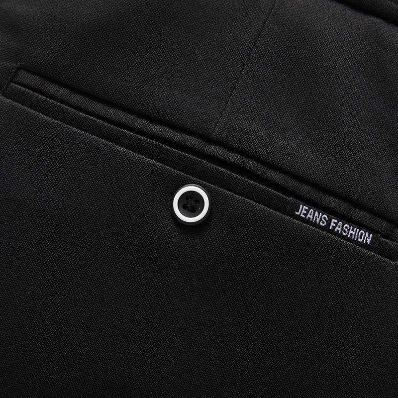 Spring Autumn Business Dress Pants - Elastic Waist Frosted Fabric Trousers