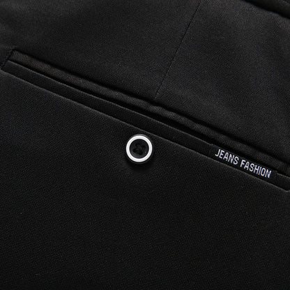 Spring Autumn Business Dress Pants - Elastic Waist Frosted Fabric Trousers