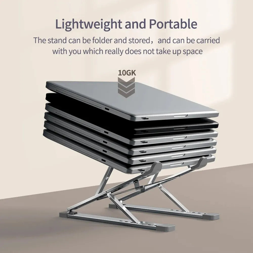 N8 Adjustable Laptop Stand - Foldable Cooling Pad for MacBook