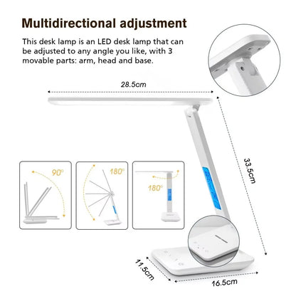 LAOPAO 10W Wireless Charging LED Desk Lamp - Dimmable with Night Light