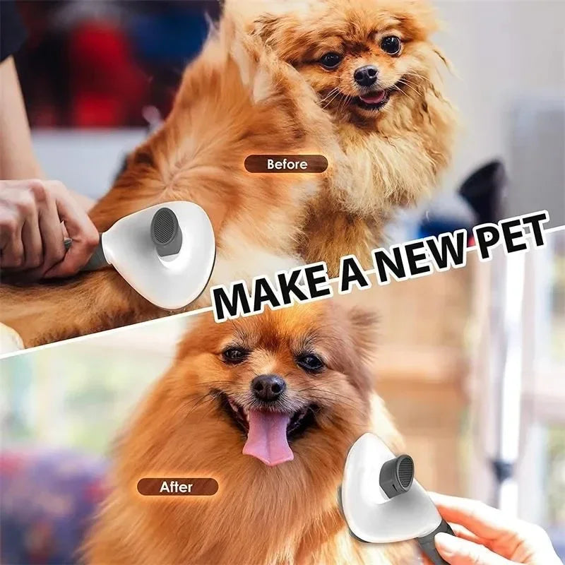 Self-Cleaning Pet Brush – Dematting Comb for Dogs & Cats