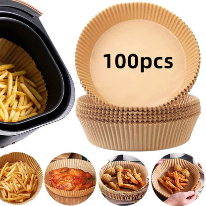 50/100Pcs Non-Stick Air Fryer Disposable Paper Liners for Baking