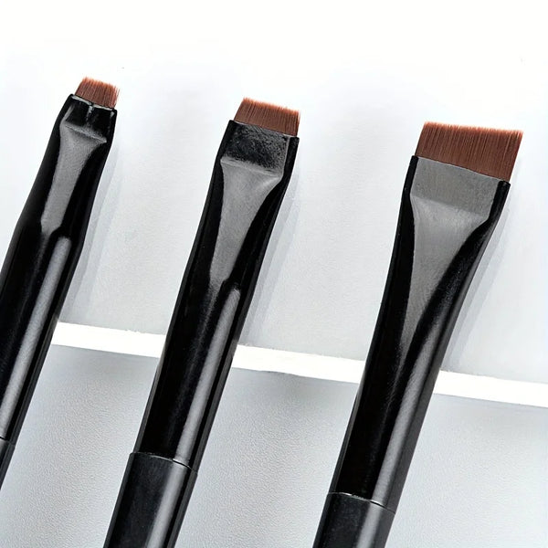 3pcs Makeup Brush Set Blade Eyeliner Brush Fine Oblique Head Eyebrow