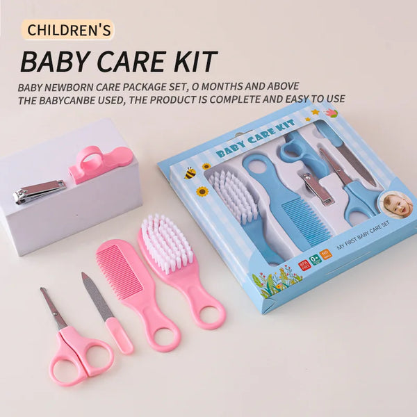 6pcs Baby Care Set Hair Comb Grooming Brush Set Nail Trimmer