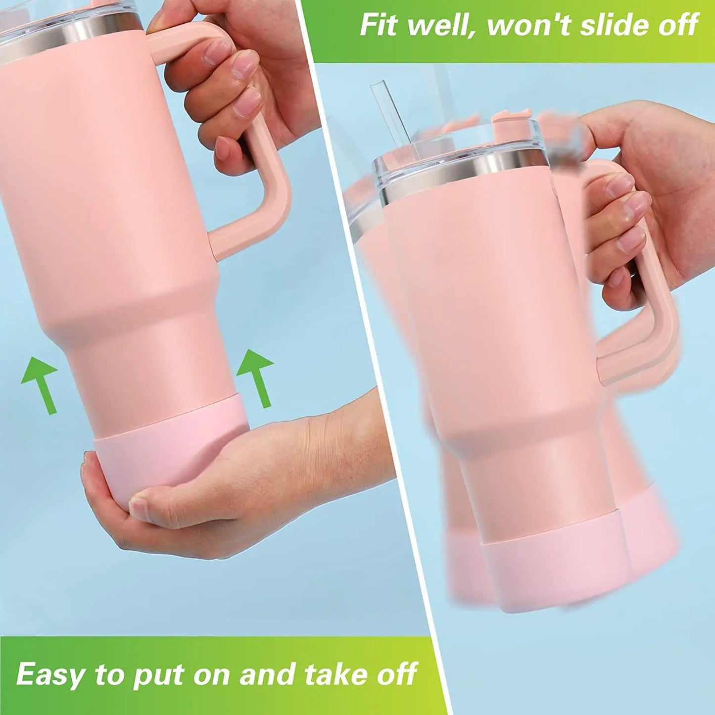 Silicone Insulated Cup Protective Sleeve - Non-Slip Boot for 40oz, 30oz, 20oz Bottles