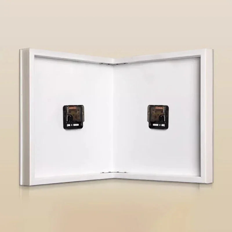Double-Sided Wall Clock - Modern Art LED Light Clock