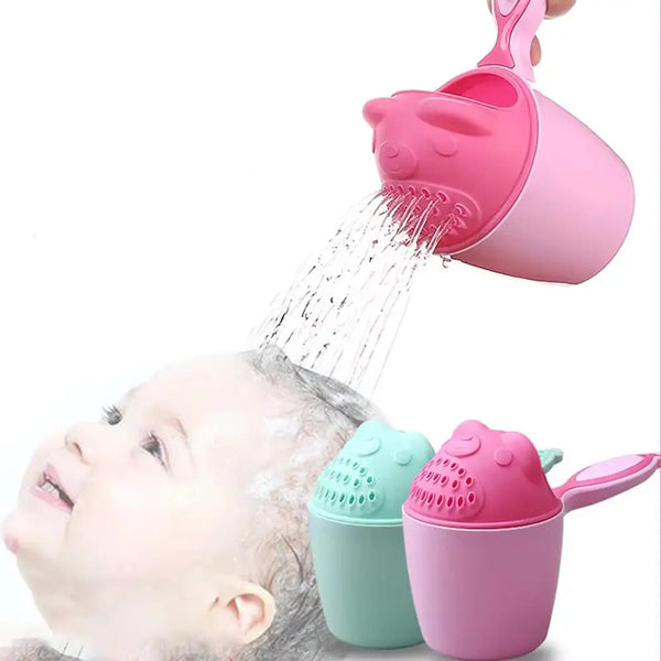 Baby Shampoo Cup Baby Bath Bucket Kids Bath Spoon Child Hair Wash