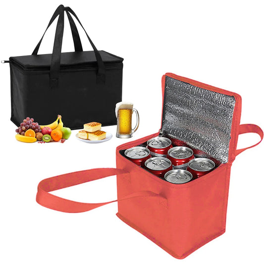 Portable Lunch Cooler Bag - Insulated Picnic Thermal Bag