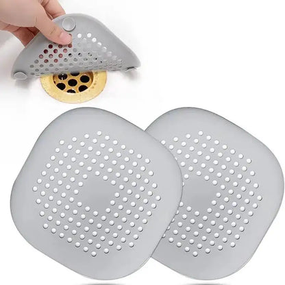 Anti-Clogging Drain Mat – Suction Cup Hair Filter for Kitchen & Bath