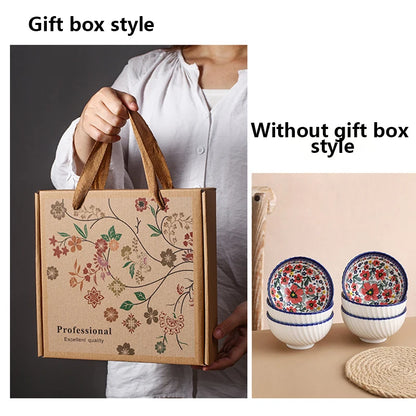 Japanese ramen bowl set (310ml), Cereal & Salad Bowl Serving Set - (2/4/6) PCS, Ceramic Table Wear, Oven Safe