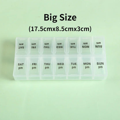 7-Day Travel Pill Organizer with 14 Grids