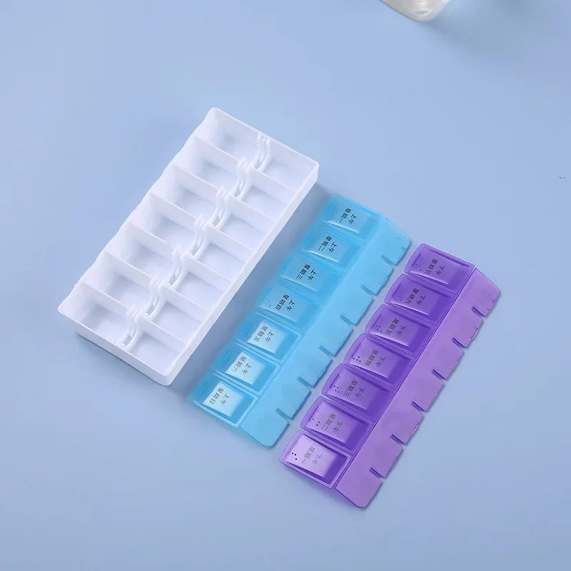 7-Day Travel Pill Organizer with 14 Grids