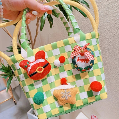 Woven Vegetable Basket Bag - Braided Summer Picnic Handbag