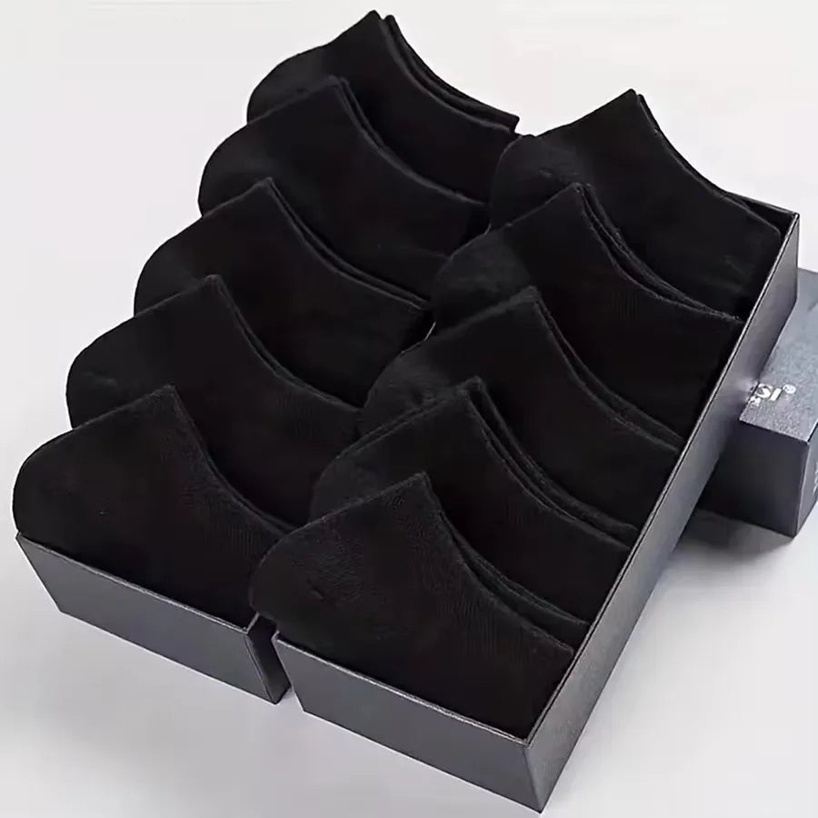 10 Pairs Men's Spring/Summer Socks - Thin Breathable Ankle Socks