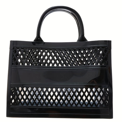 Candy-Colored Basket Bag - Large Capacity Beach Tote