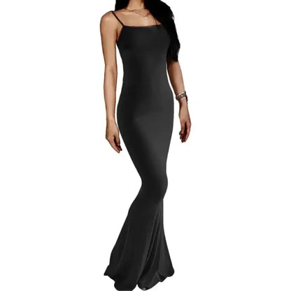 Women's Casual Lounge Slip Long Dress -Sleeveless Backless Maxi