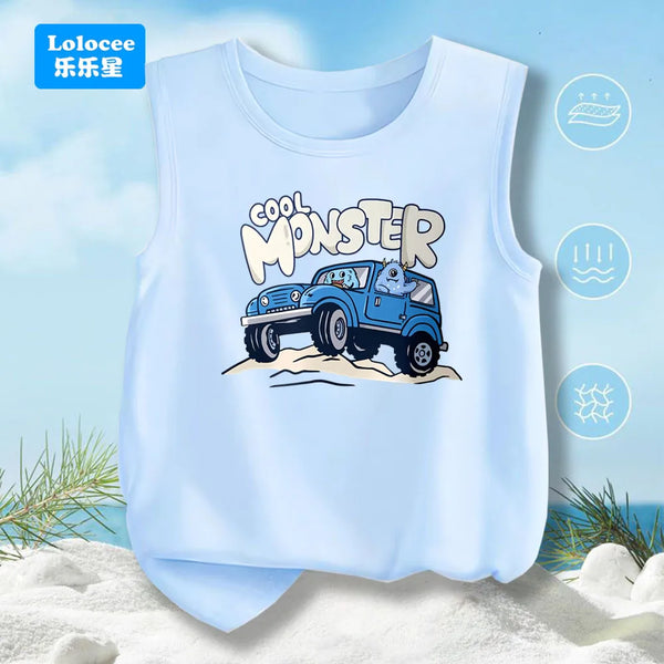 Kids Cute Cotton Tank Top Boy Summer Underwear Clothing Children
