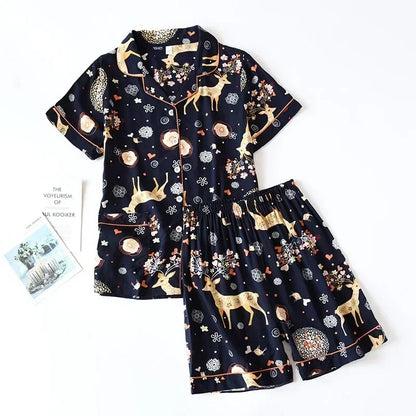 Viscose Long-Sleeved Trousers Ladies Pajamas Suit