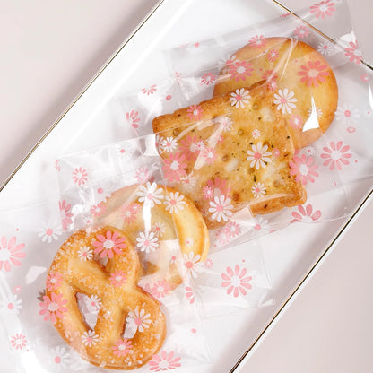 Plastic Packing Bags - Flower Self-Adhesive Gift Bags