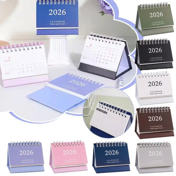 2026 Mini Desk Calendar Simple Style English Mini Desk Calendar