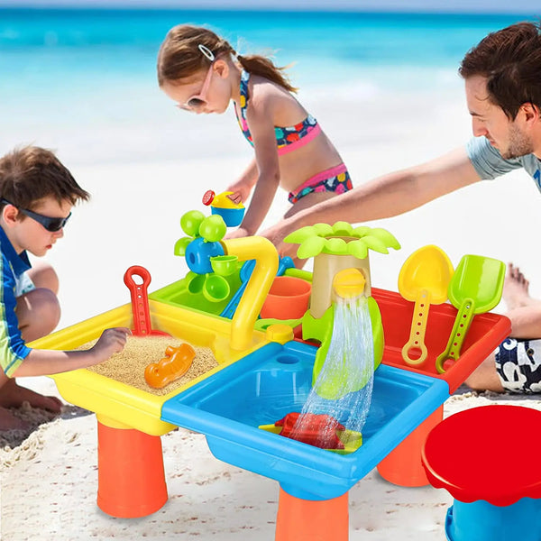 Beach Table Sand Play Toys Children Outdoor Games Baby Water Sand