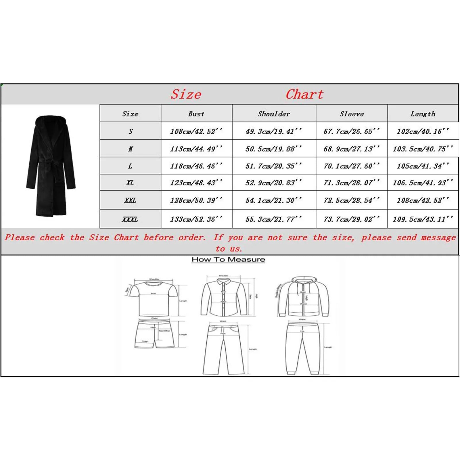 Men's Grey Thick Warm Bathrobe - Winter Flannel Lounging Suit