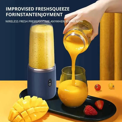 Portable Electric Juicer – Stainless Steel Blade Smoothie Blender Cup