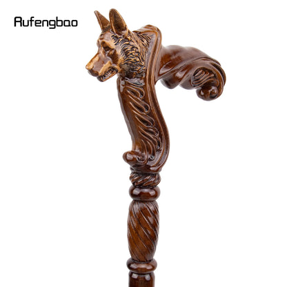 Wolf Brown Wooden Walking Stick - Vampire Cosplay Cane