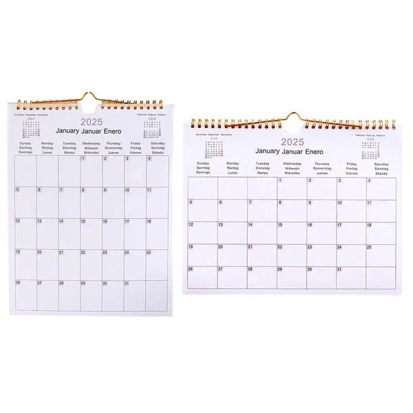2025 Yearly Wall Calendar Multilingual Monthly Wall Planner Family