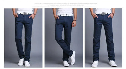 New Spring Casual Pants - Men's Straight Fit Stretch Chino Trousers