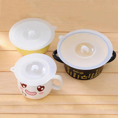 Silicon Sealing Dust Proof Cup Lid Reusable Clear Seal Suction Cup Mugs Cover Dustproof Leakproof Tea Coffee Lid Cup Accessories