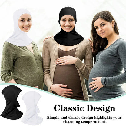 Adjustable Modal Hijab Cap - Stretchy Turban Full Neck Coverage