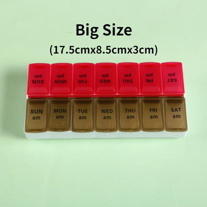 7-Day Travel Pill Organizer with 14 Grids