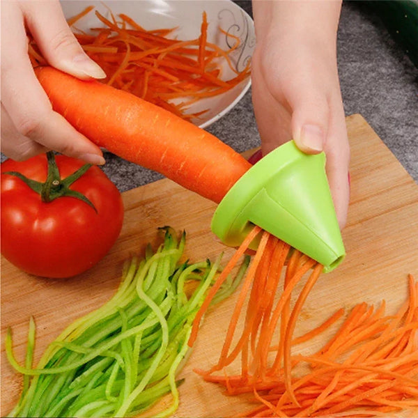 1pcs 3 In 1 Rotary Vegetable Slicer Spiral Peeler Grater Shredder