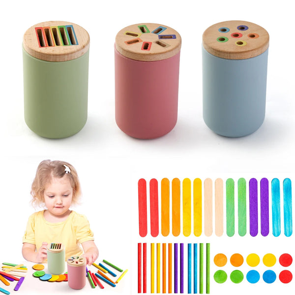 Baby Toys Montessori Silicone Educational Toys Cognitive Color