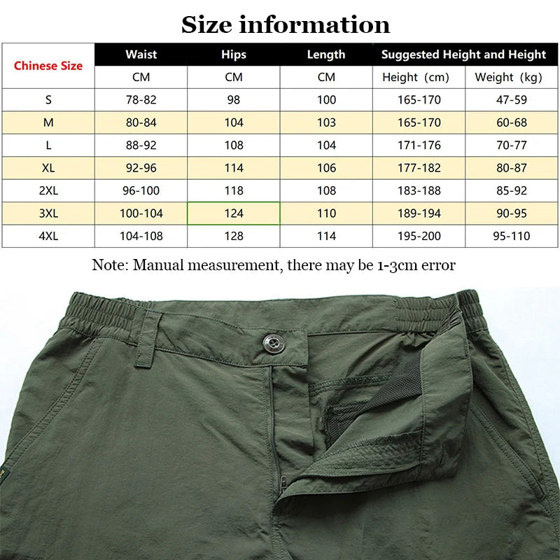 Men's Tactical Cargo Pants for Summer - Military Style