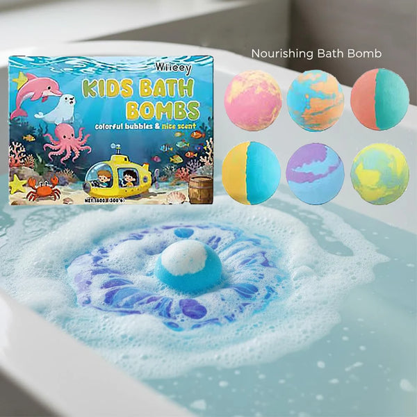 Kids Colorful Bath Bombs Bath Color Fizzy Spa Balls Gift Set Toy