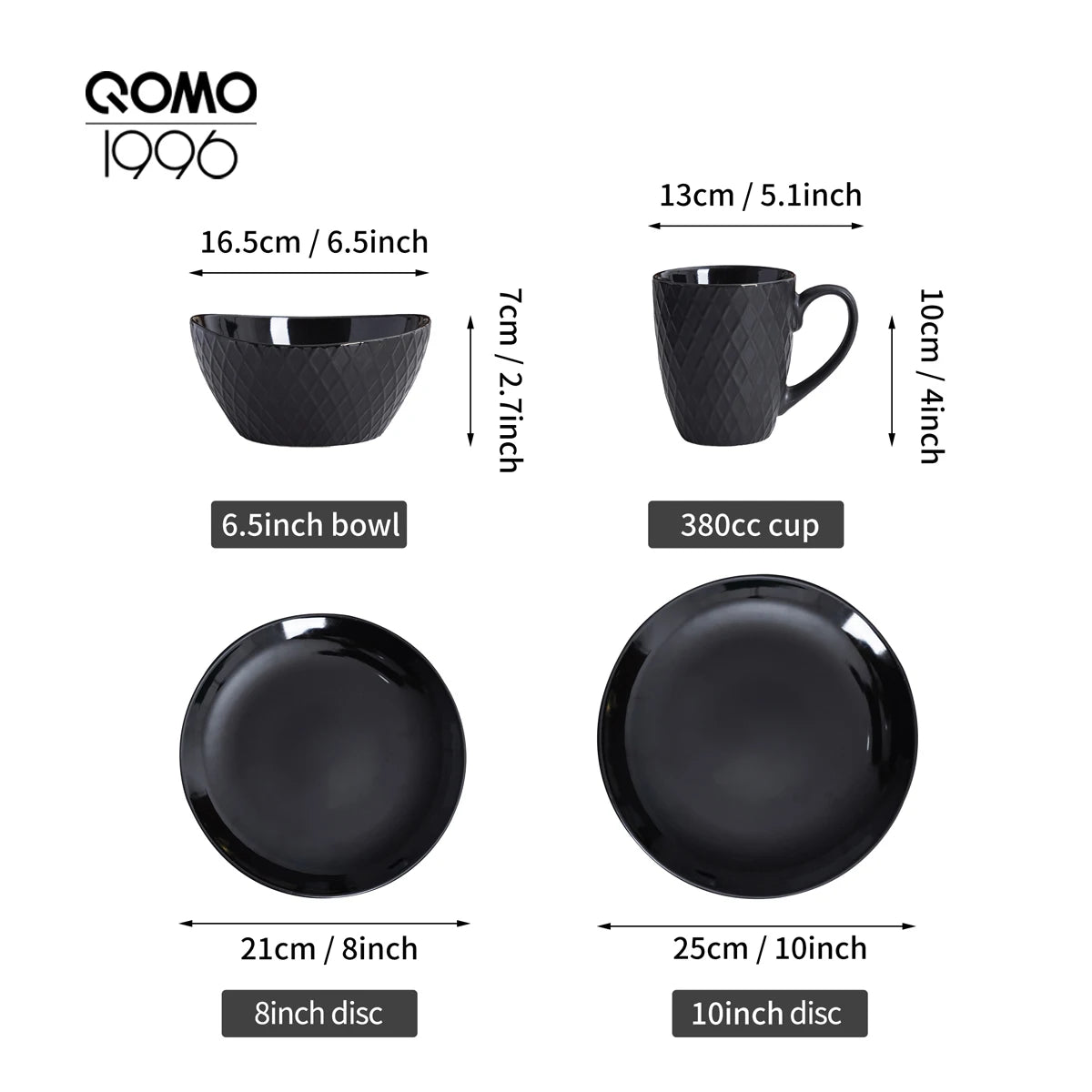 16 Piece Ceramic Dinner Tableware Set