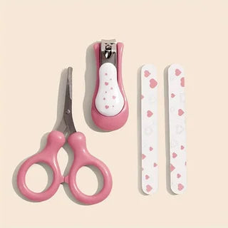 4 Pcs Set Baby Care Set Nail Clipper With Cover Nail Files Scissors