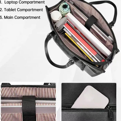 2-in-1 Laptop Tote with Insulated Lunch Compartment