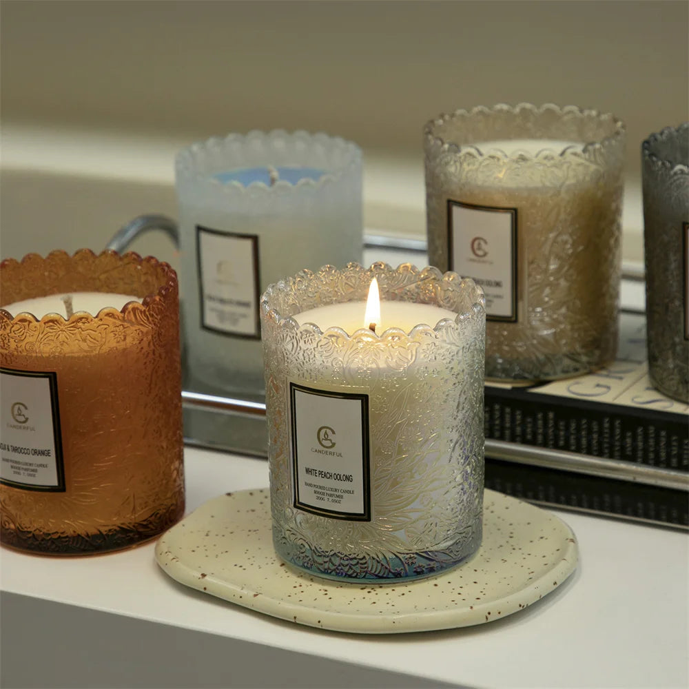Luxury Scented Soy Candle - Natural Essential Oil for Sleep & Stress Relief