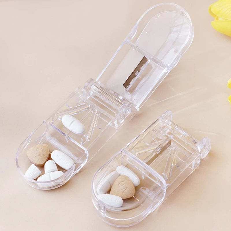 Portable Pill Cutter with Invisible Storage Box