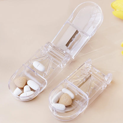 Portable Pill Cutter with Invisible Storage Box