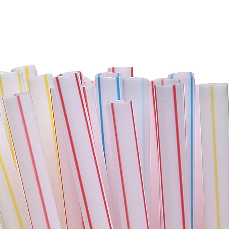 Colorful & Black Drinking Straws – Flexible Party Supplies