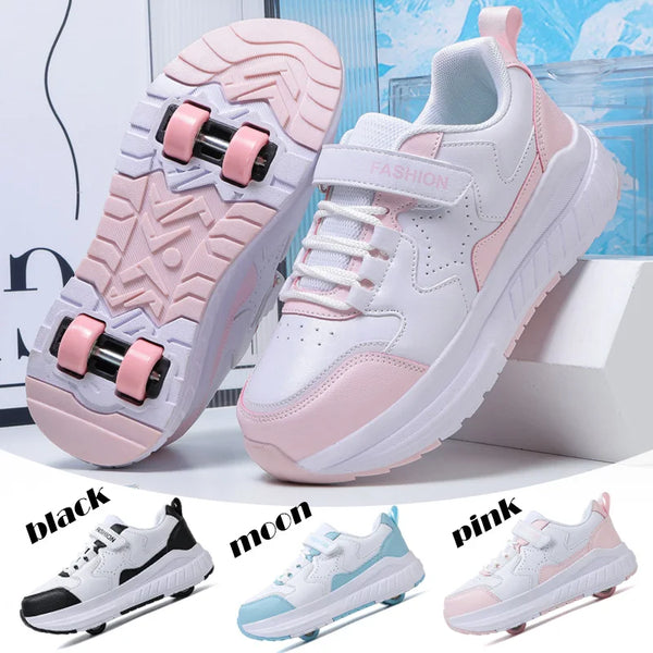 Kids Roller Skate Shoes Fashion Casual Sports Children 4 Wheels