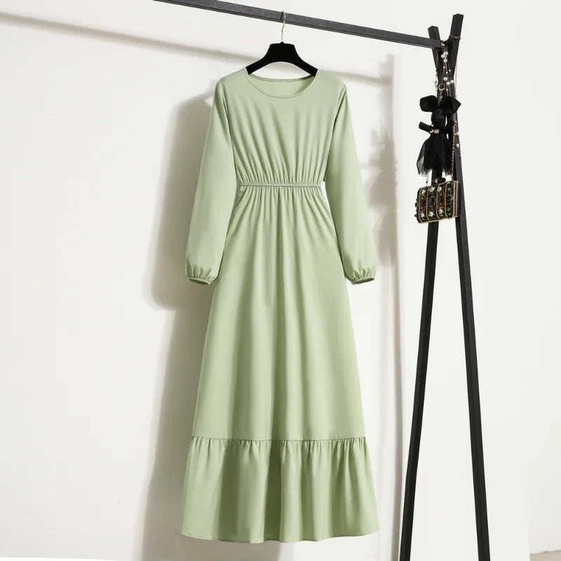 Women's Long Chiffon Maxi Dress - Spring Autumn Casual Style