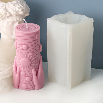 3D Moon Phase Candle Mold - Zodiac Pillar Candle Making Tool